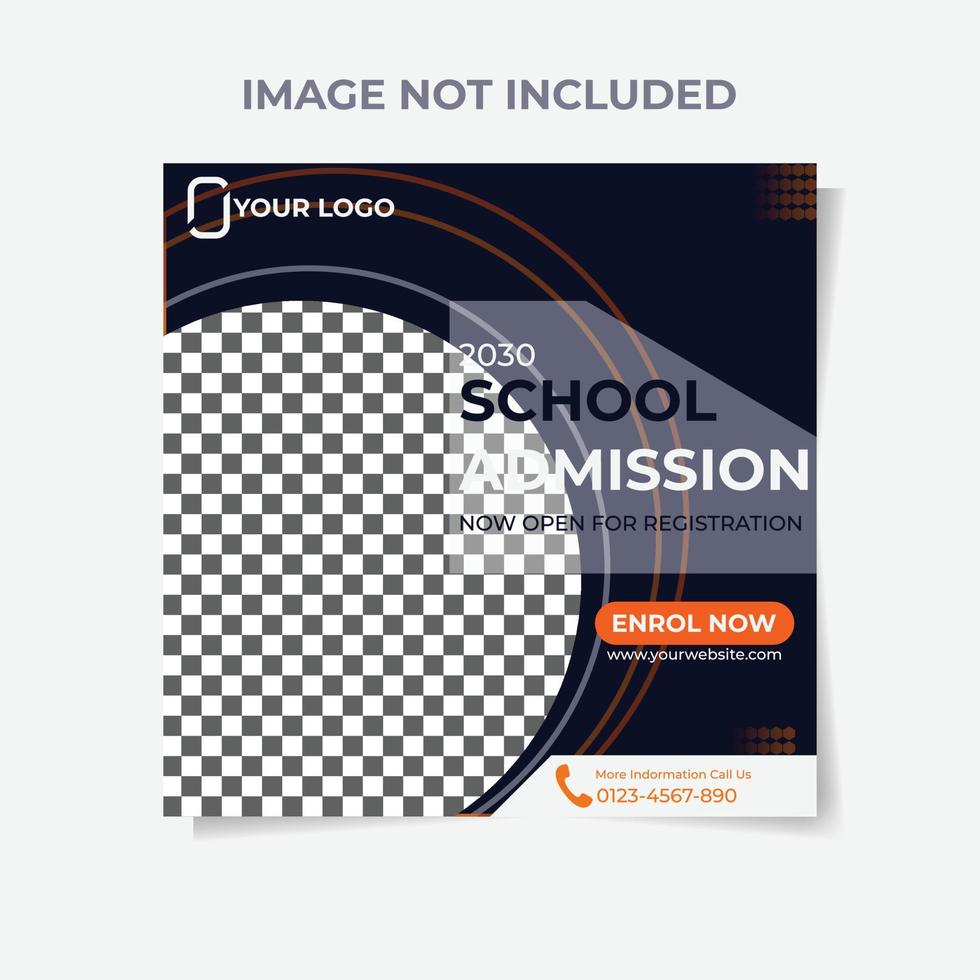 admission school post template vector