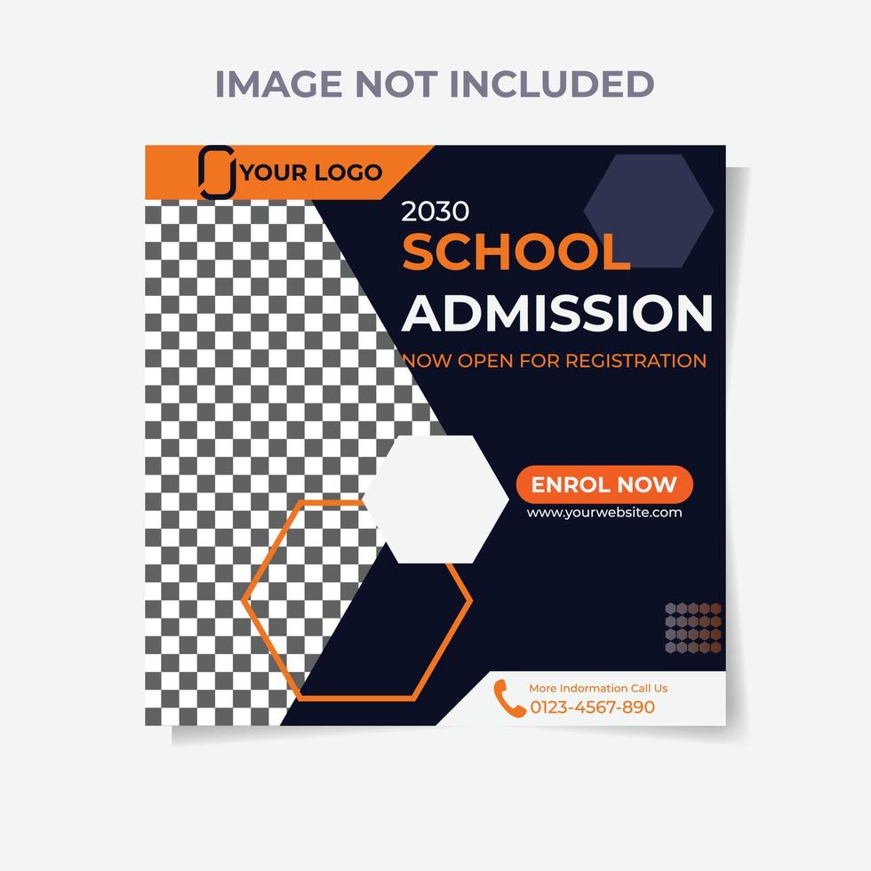 admission school post template vector