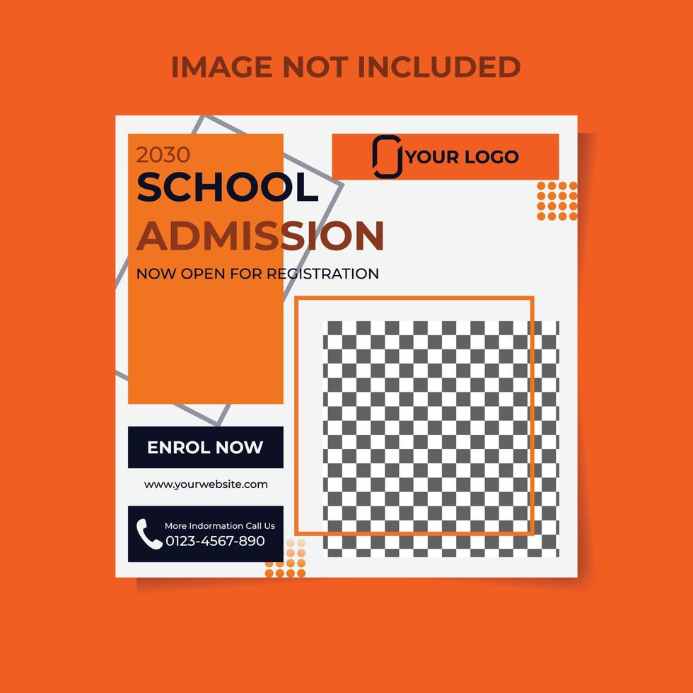admission school post template vector