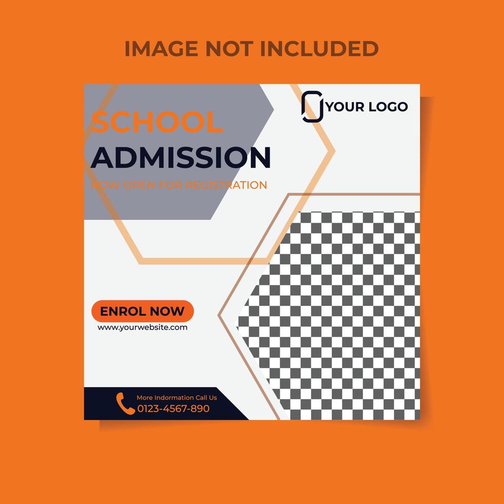 admission school post template vector