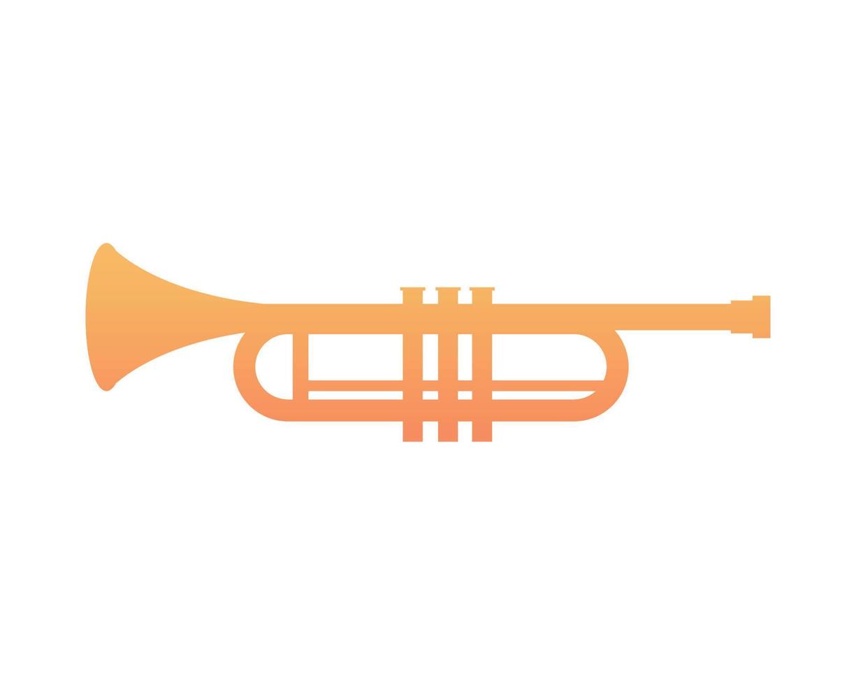 trumpet instrument icon vector