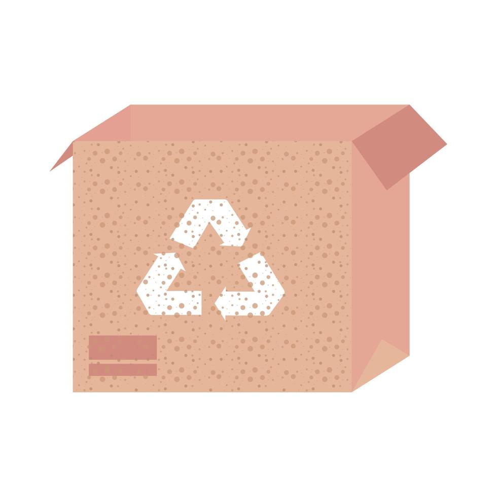 reciclar caja de cartón vector