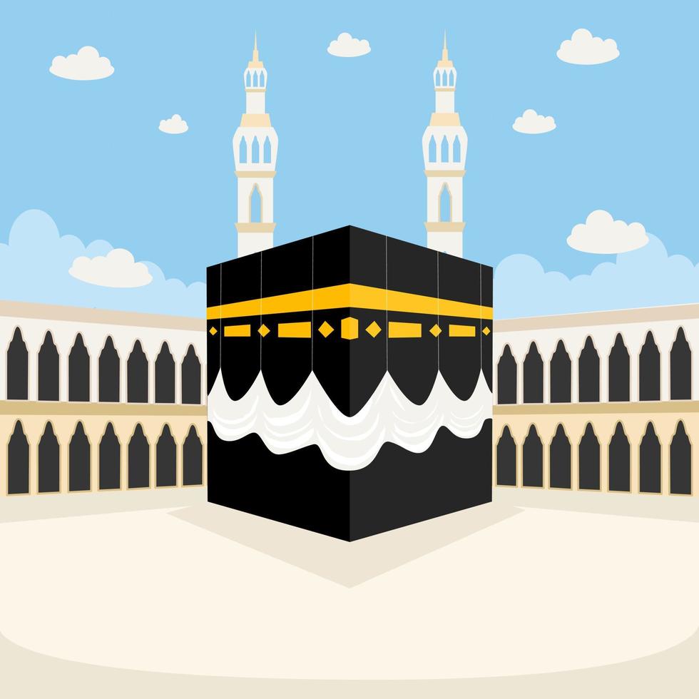 la meca kaaba para el fondo del hajj vector