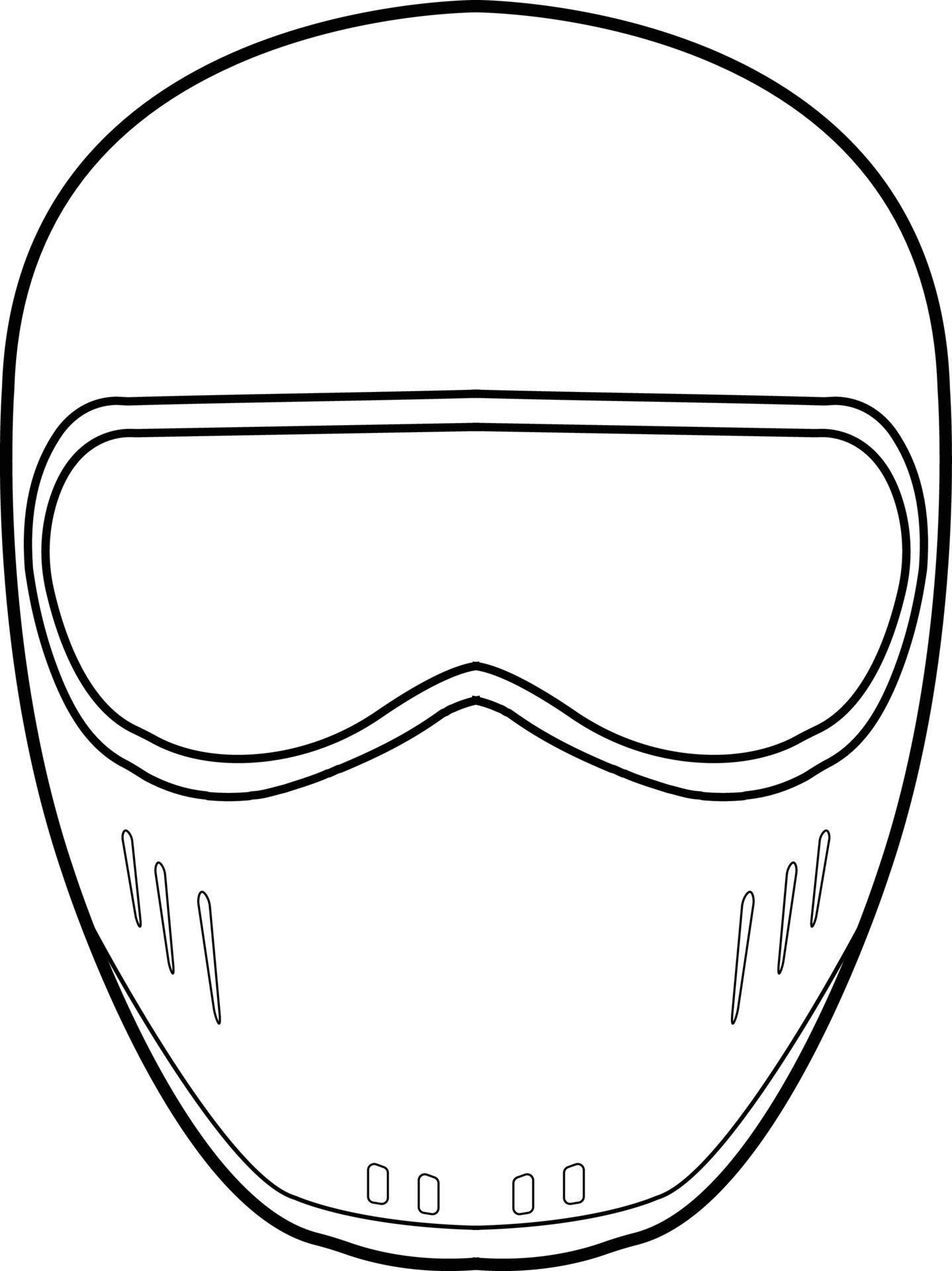 Full Face Helmet Line Art 10826201 Vector Art at Vecteezy