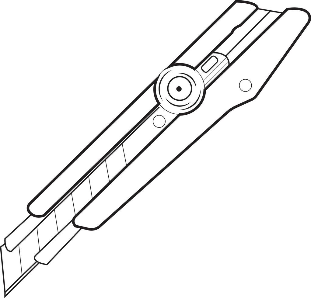 cutter line art illustration vector