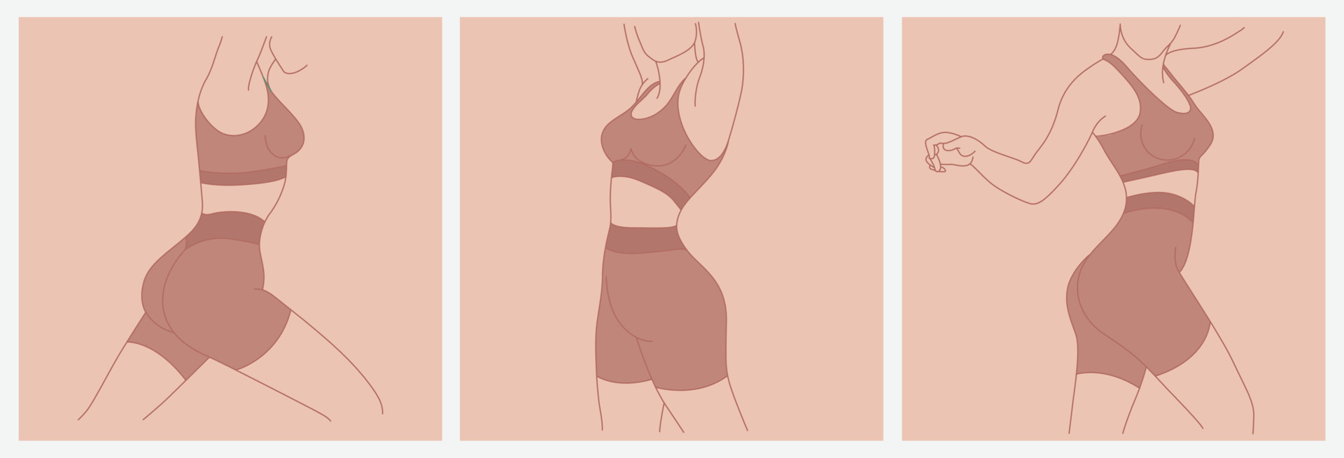 Perfect slim toned body of the Women. sporty women in sportswear, shorts  butt icon for mobile apps, slim body. 15159956 Vector Art at Vecteezy