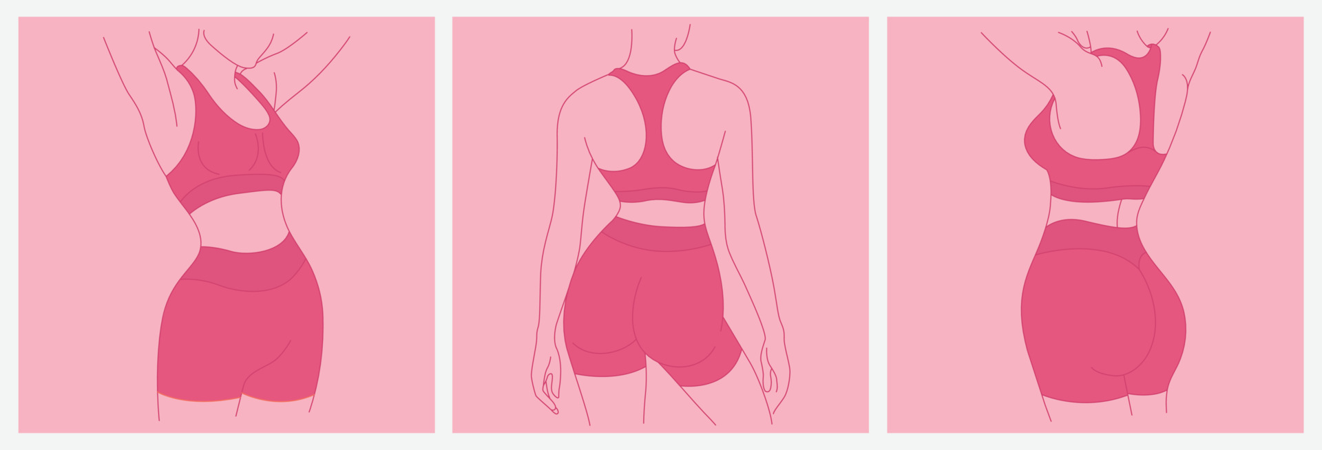 Perfect slim toned body of the Women. sporty women in sportswear, shorts  butt icon for mobile apps, slim body. 15159956 Vector Art at Vecteezy