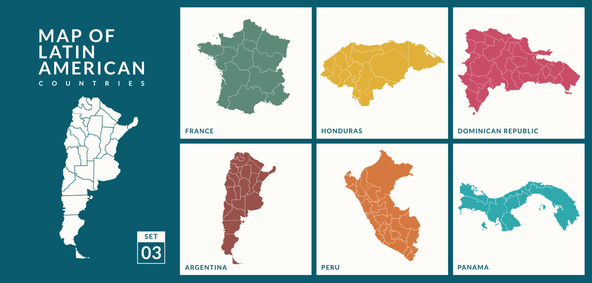 maps of latin American countries - Maps Of Latin American Countries France Honduras Dominican Republic Argentina Panama Peru Illustration Vector