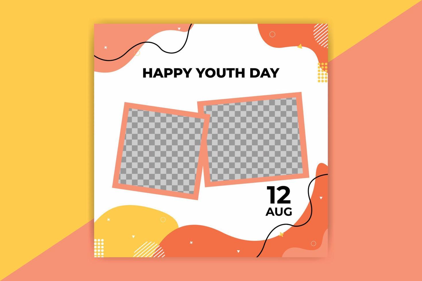 youth day social media banner post vector