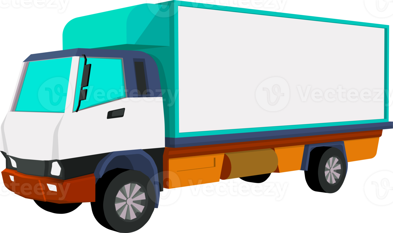 lkw-illustration auf transparentem hintergrund png