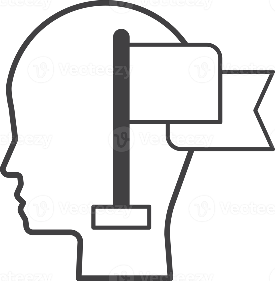 icône de cerveau isolé sur fond transparent png