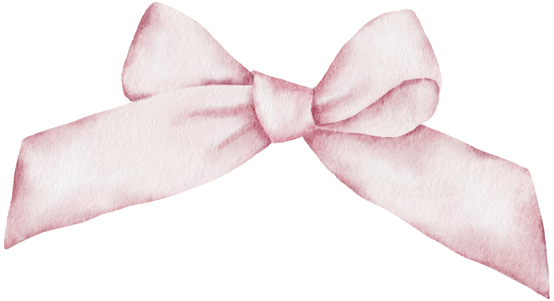 Ribbon bow ornament watercolor clipart png