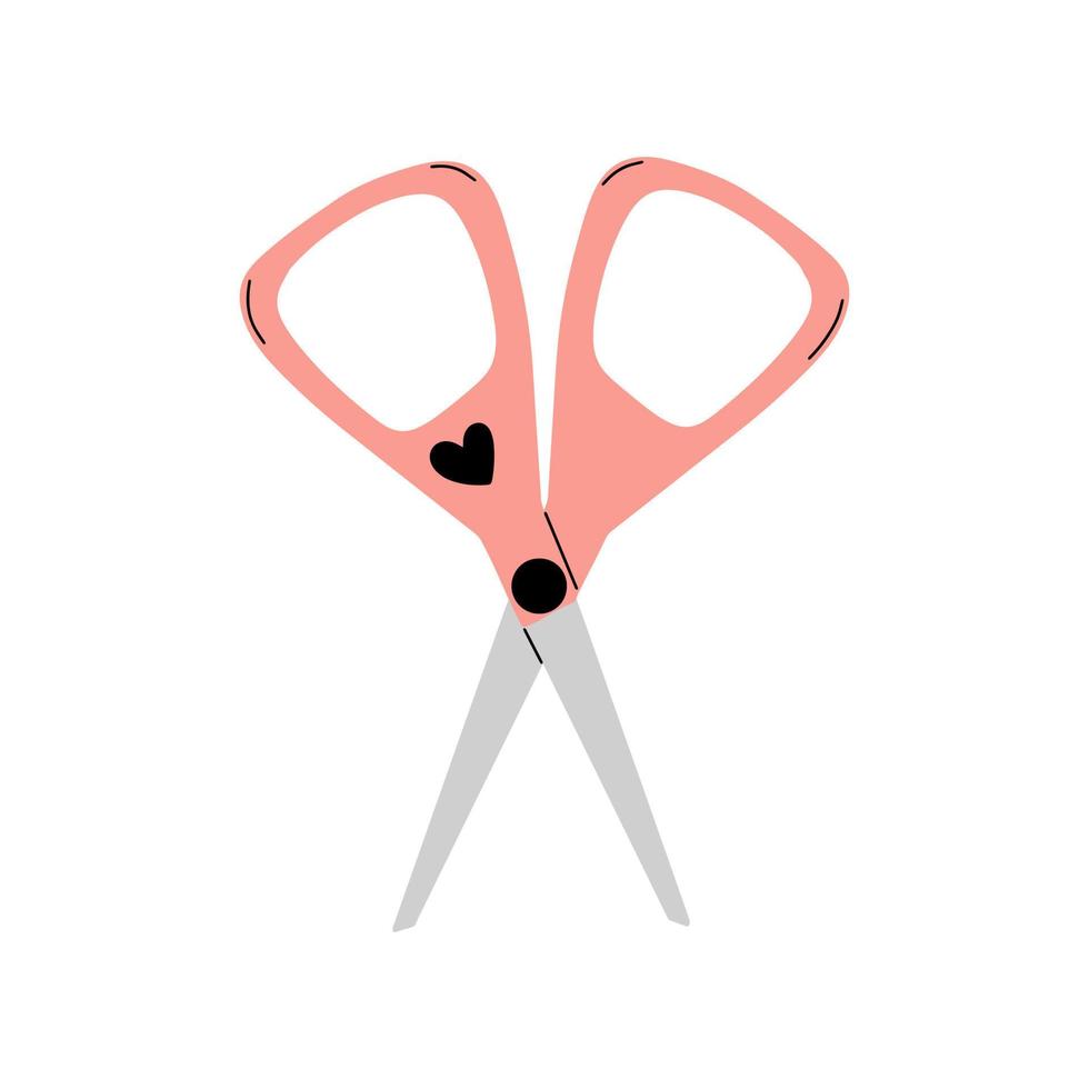 Scissors for salon, barbershop. Vector illustration in poosky style