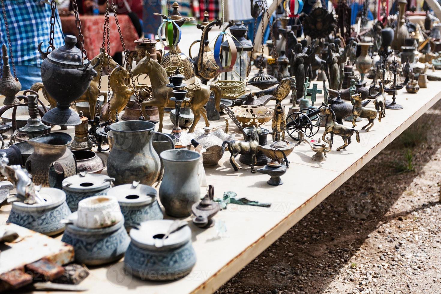 souvenirs on street market in Goreme town photo