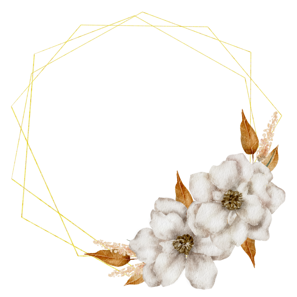 Floral wreath watercolor hand paint png