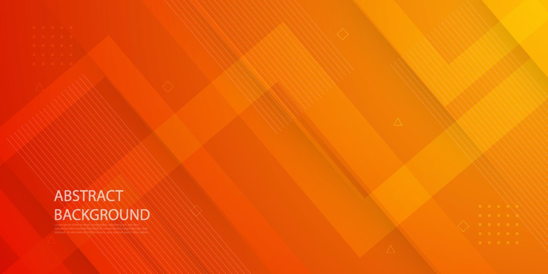 fondo naranja abstracto con líneas simples. diseño naranja colorido. brillante y moderno con concepto de sombra 3d. eps10 vector