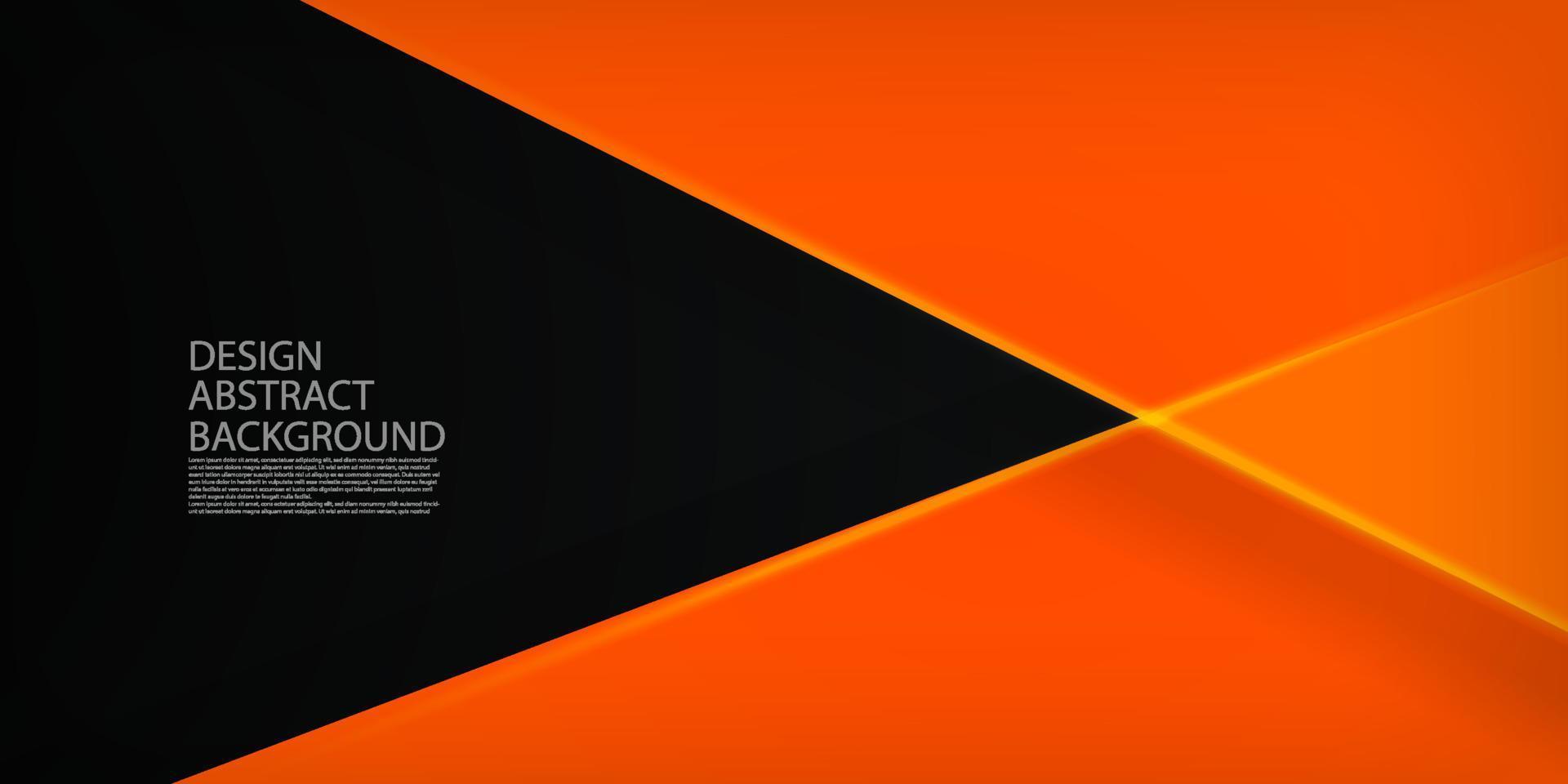 abstract background with lines and shadow. black and orange modern design. bright poster, banner and business card . vector eps10