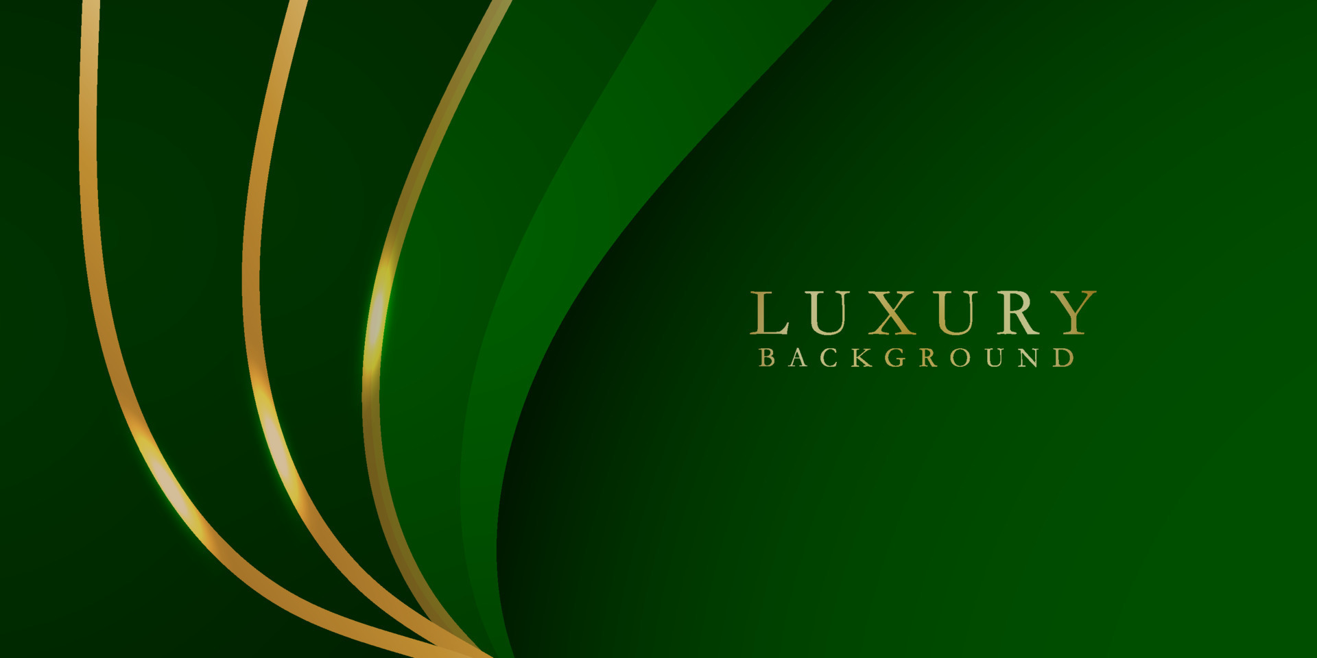 Abstract dark green paper background with dark 3d layered line waves