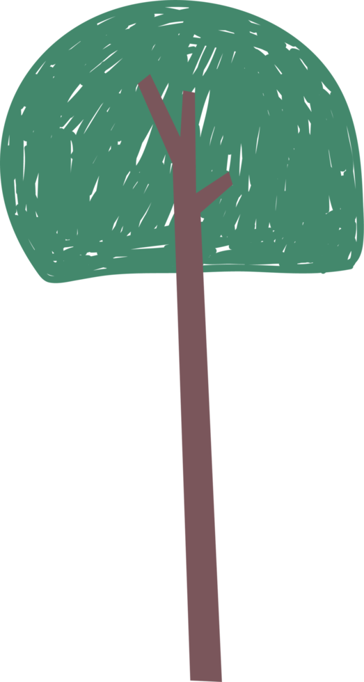 árbol, caricatura, garabato png