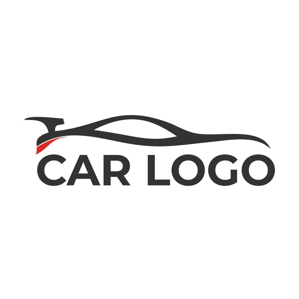 Car line drawing,elegant and stylish sign for automotive business vector