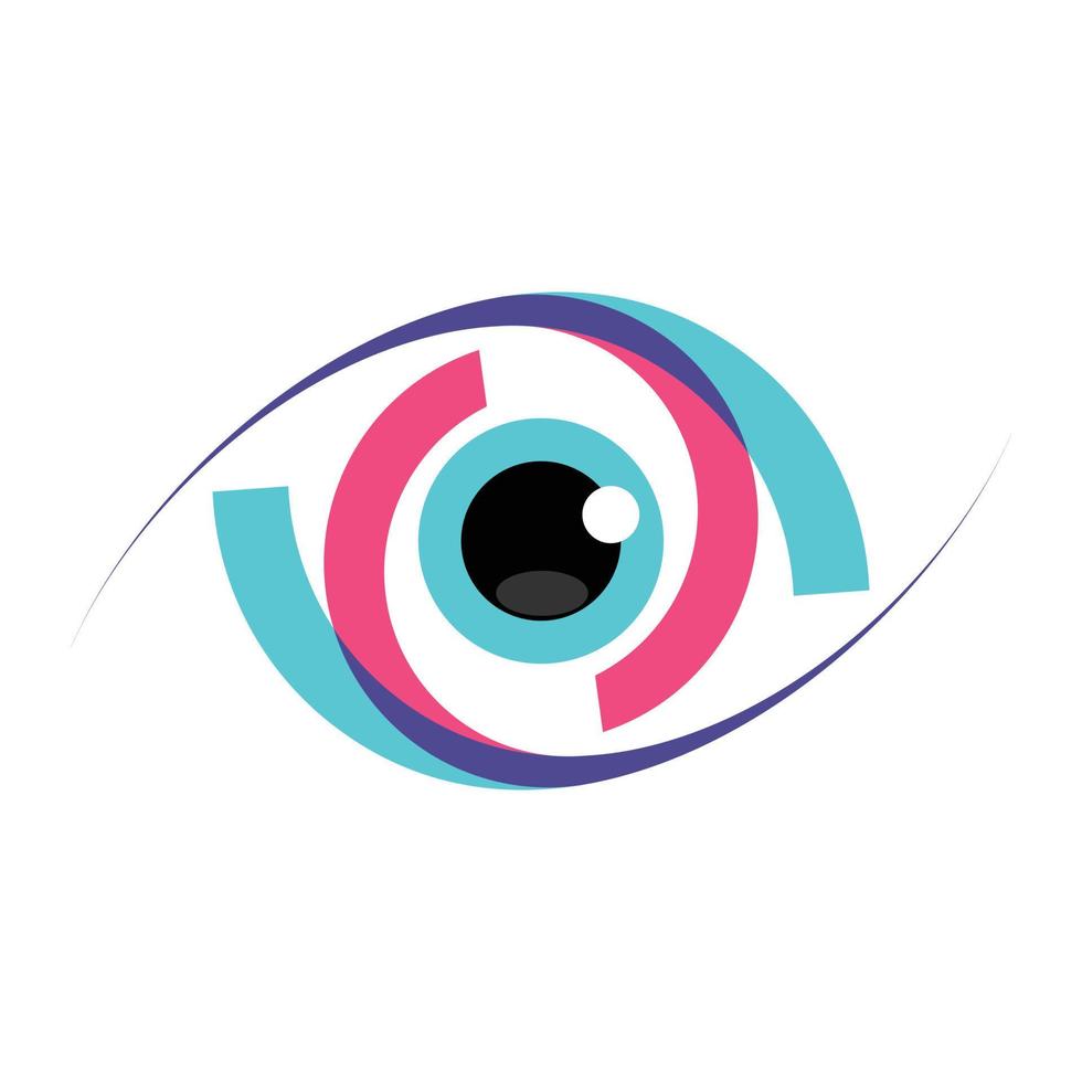Eye Logo design vector template. geometric , colorful icon