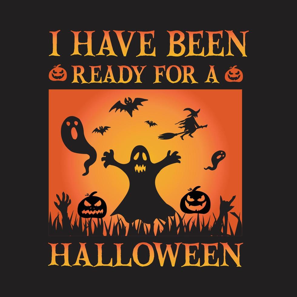 Halloween t shirt ready design. Printable Halloween design for t shirt vector