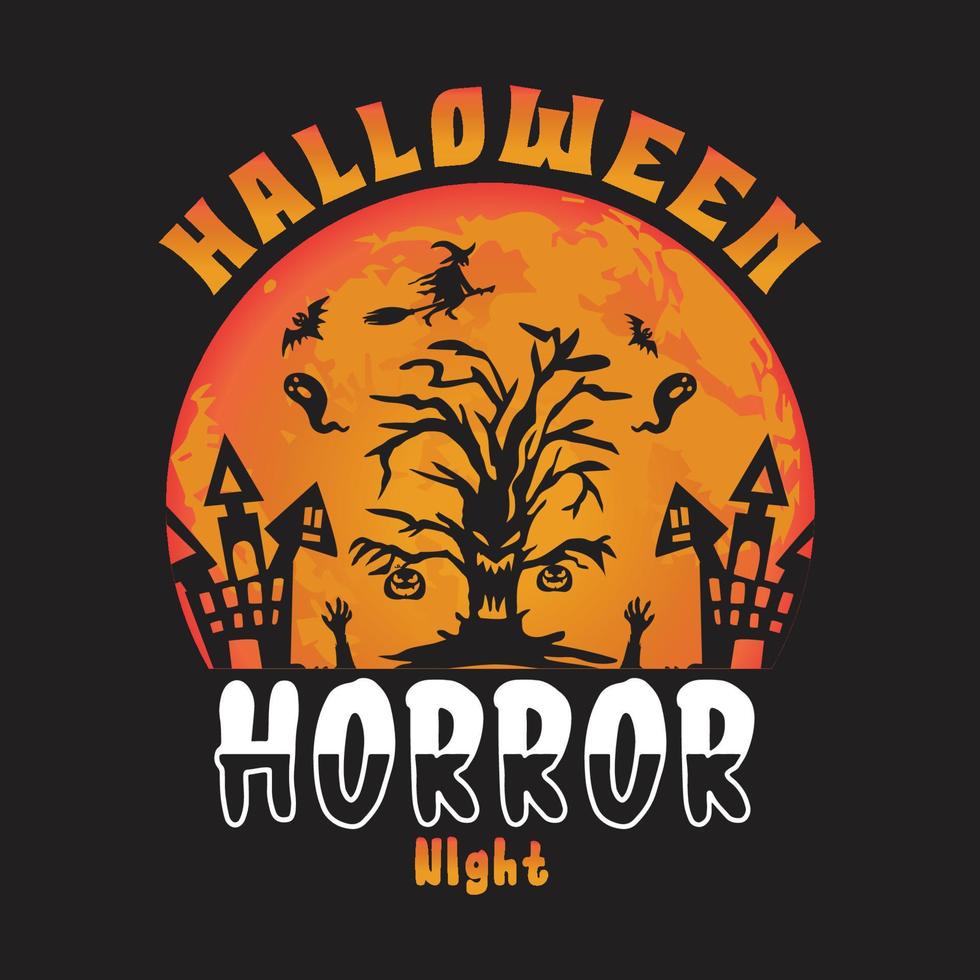 diseño listo para la camiseta de halloween. diseño imprimible de halloween para camiseta vector