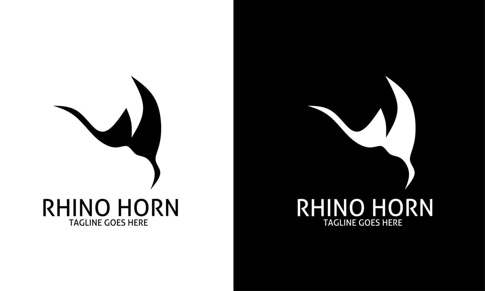 Illustration vector of logo template rhino horn perfect for you identity business