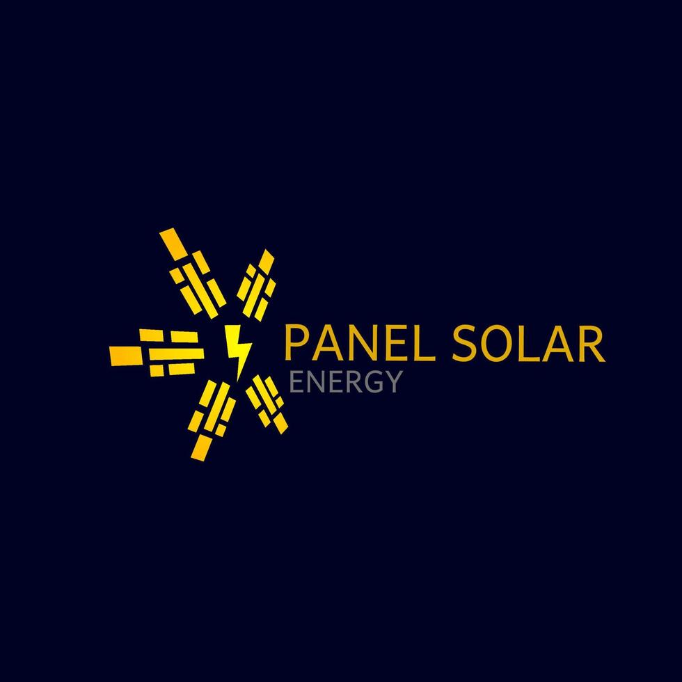 ilustración vectorial gráfico del panel de plantilla de logotipo energía solar vector