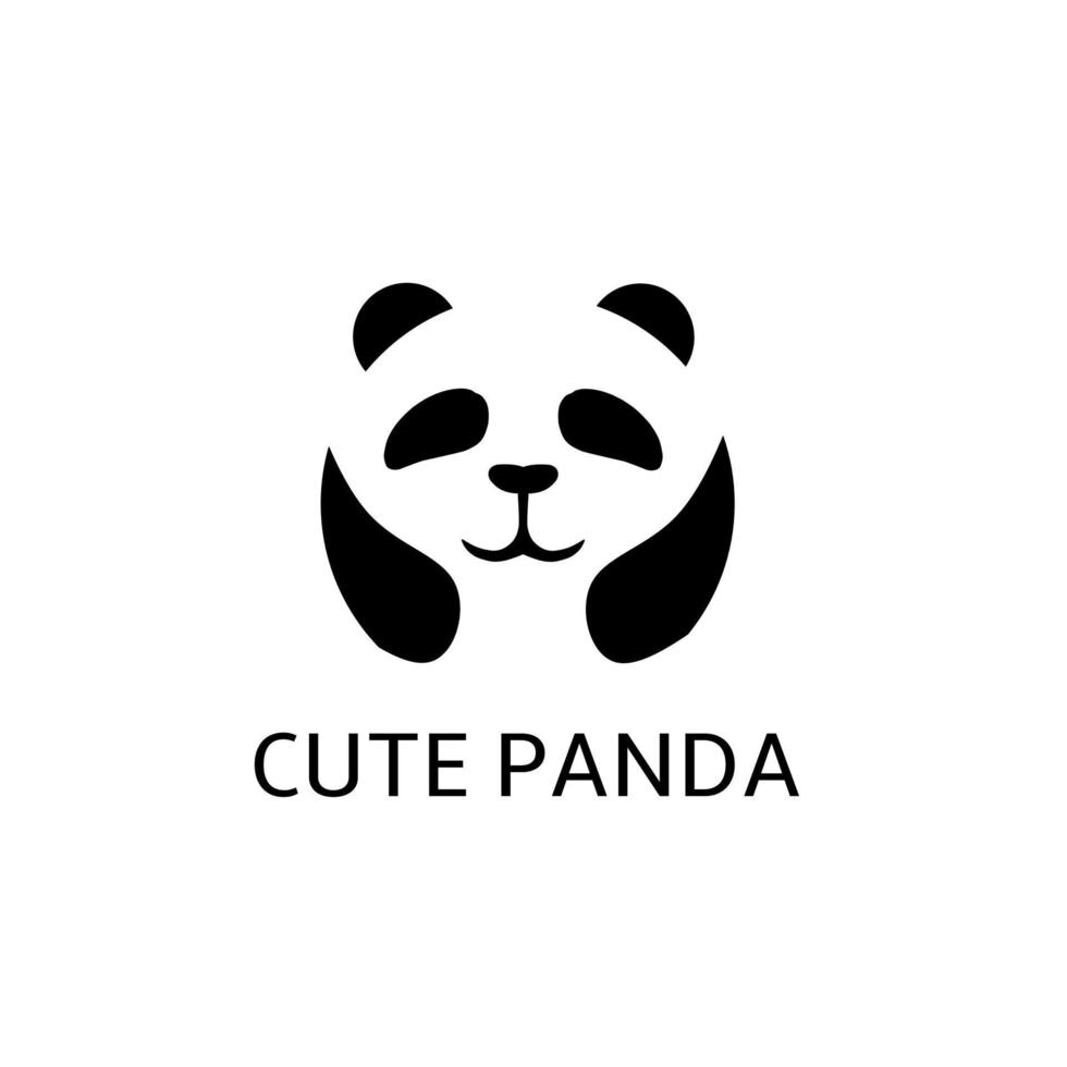 Illustration vector graphic of logo template face cute panda