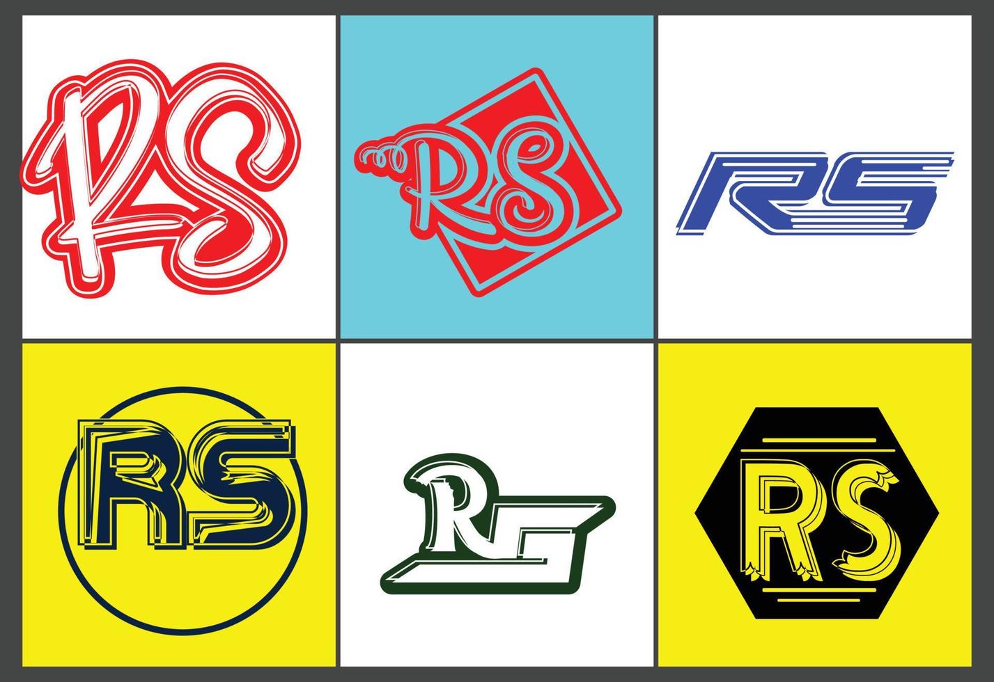 Letter RS logo and icon design template vector