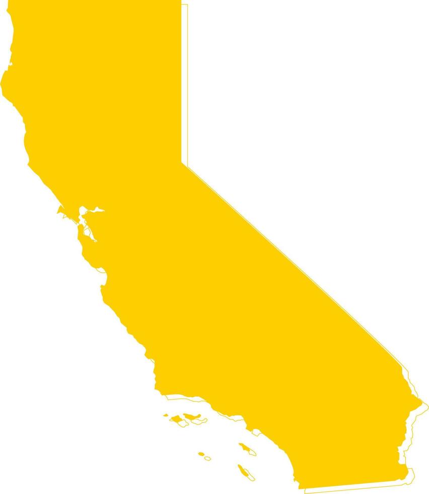 America California vector map.Hand drawn minimalism style.