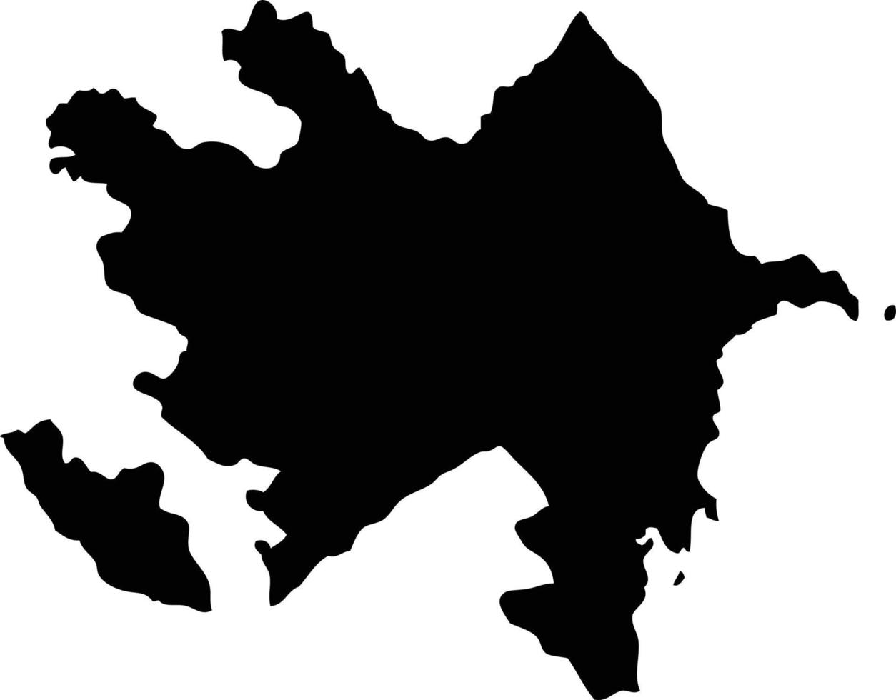 mapa vectorial de asia azerbaiyán estilo minimalista dibujado a mano. vector