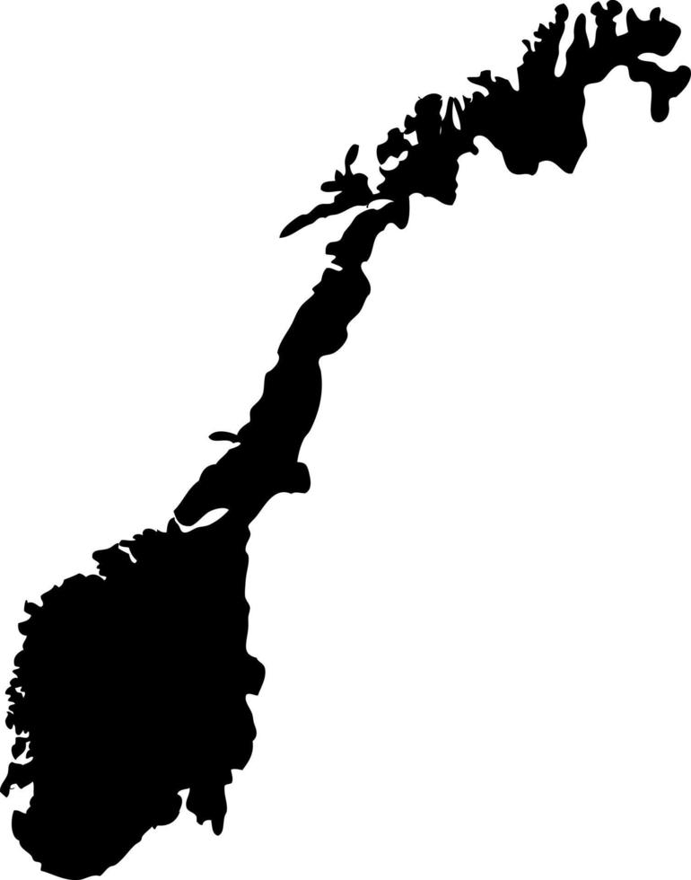 mapa de europa nórdico noruega mapa vectorial. estilo minimalista dibujado a mano. vector
