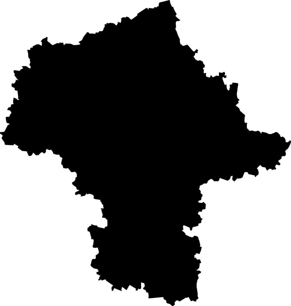 silueta del mapa del país de polonia, mapa de mazowieckie. estilo minimalista dibujado a mano. vector