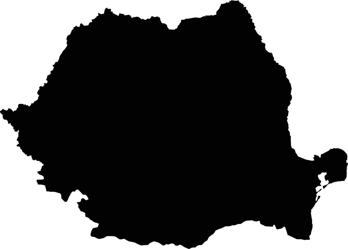 mapa de rumania mapa vectorial.estilo minimalista dibujado a mano. vector