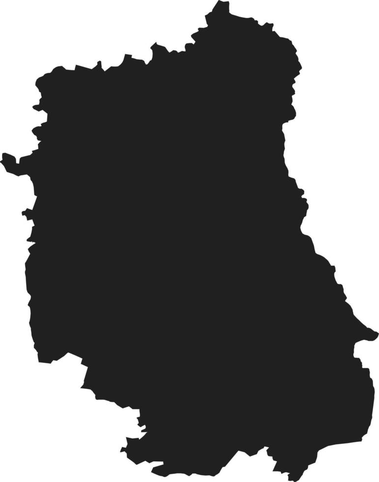 Silhouette of Poland country map,Lubelskie map.Hand drawn minimalism style. vector