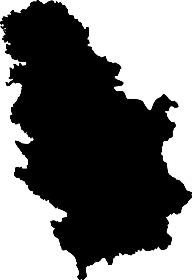 Europe serbia map vector map.Hand drawn minimalism style.