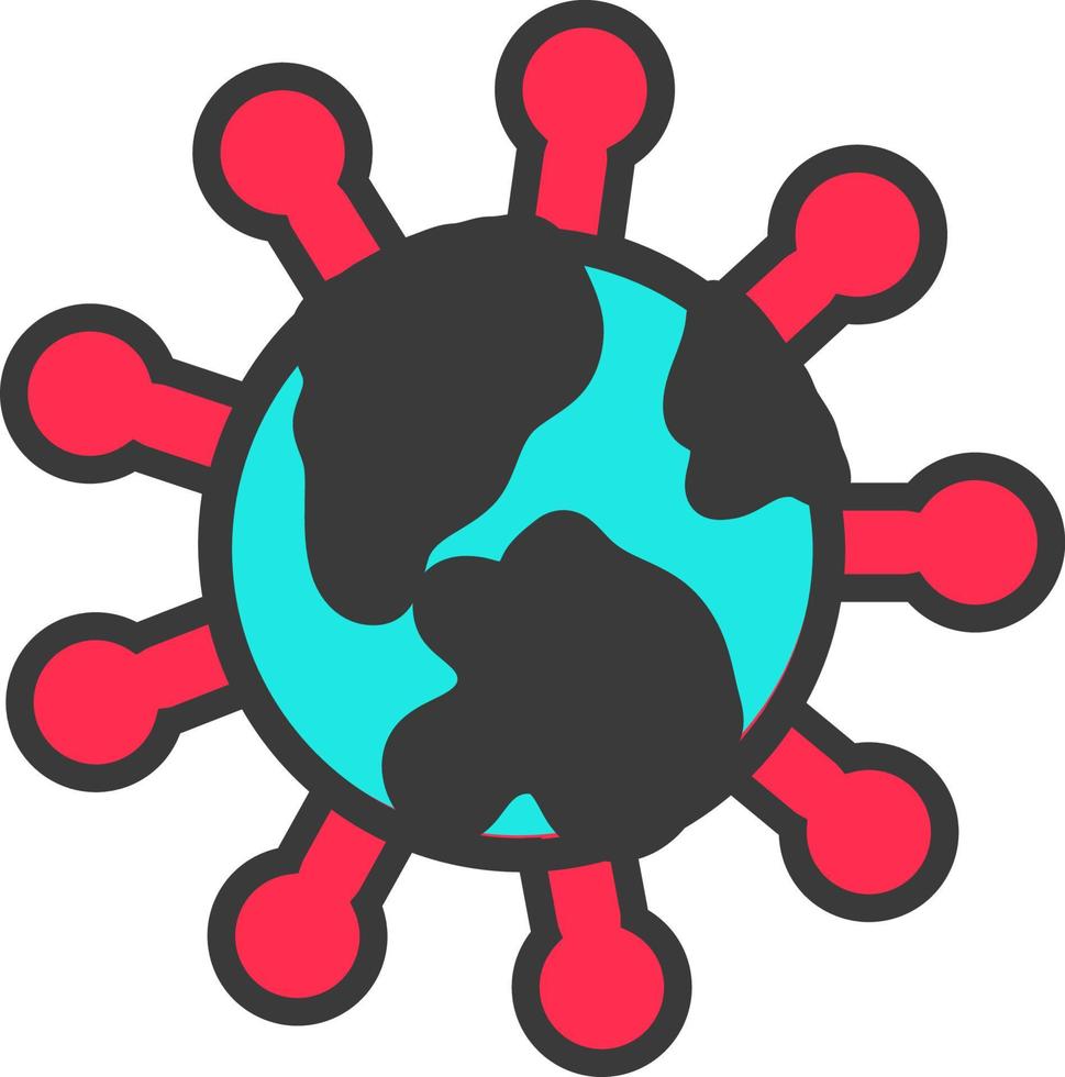 Infection Virus Icon, Outline Style vector