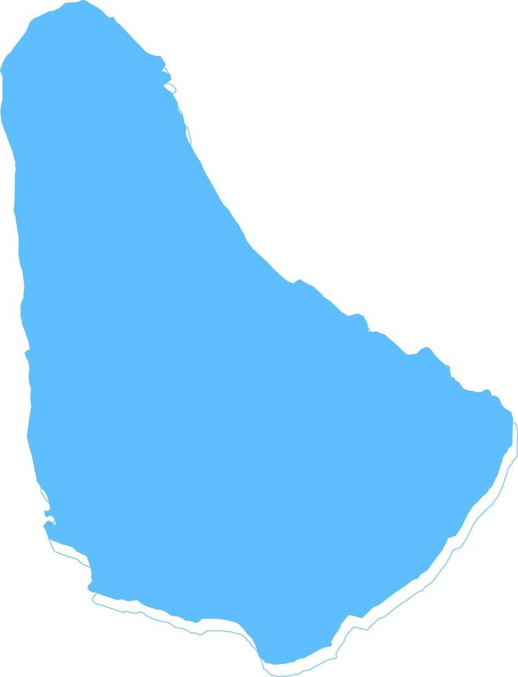 Barbados vector map.Hand drawn minimalism style.