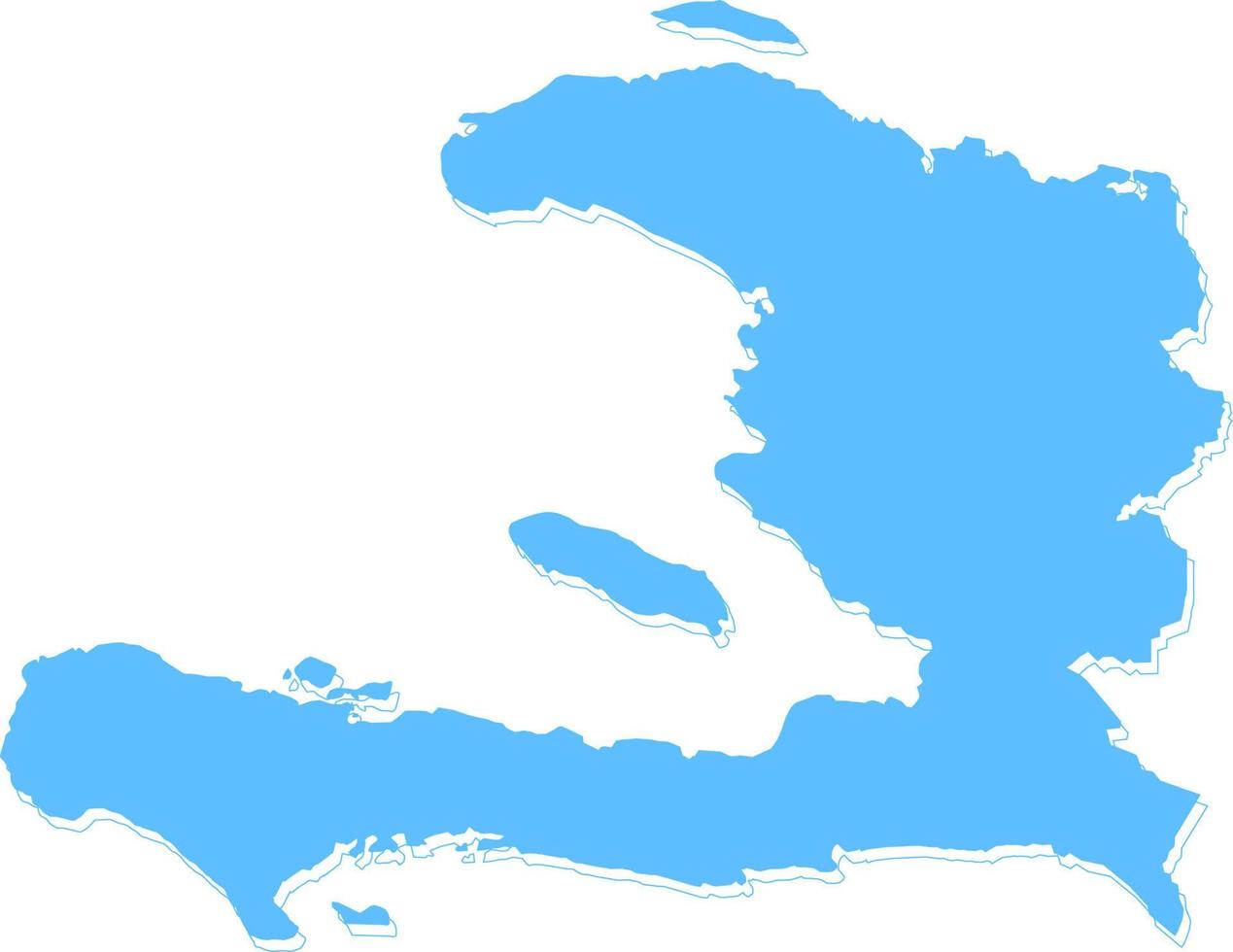 Haiti vector map.Hand drawn minimalism style.