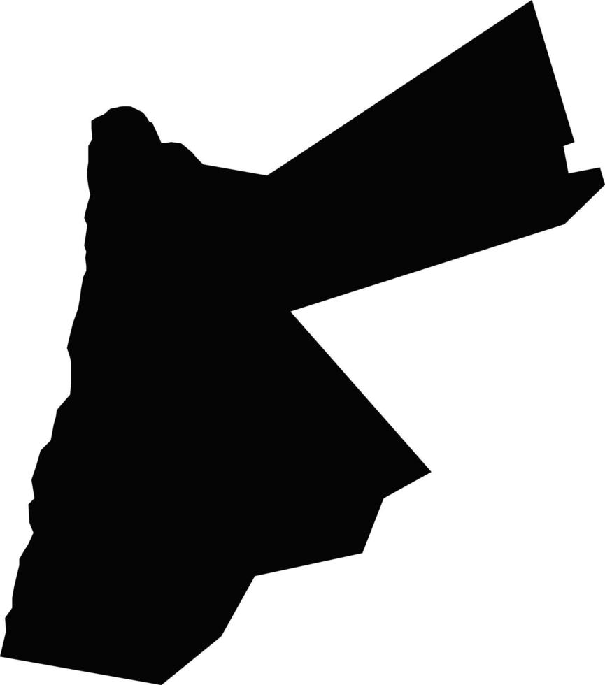 Asia Jordan vector map.Hand drawn minimalism style.