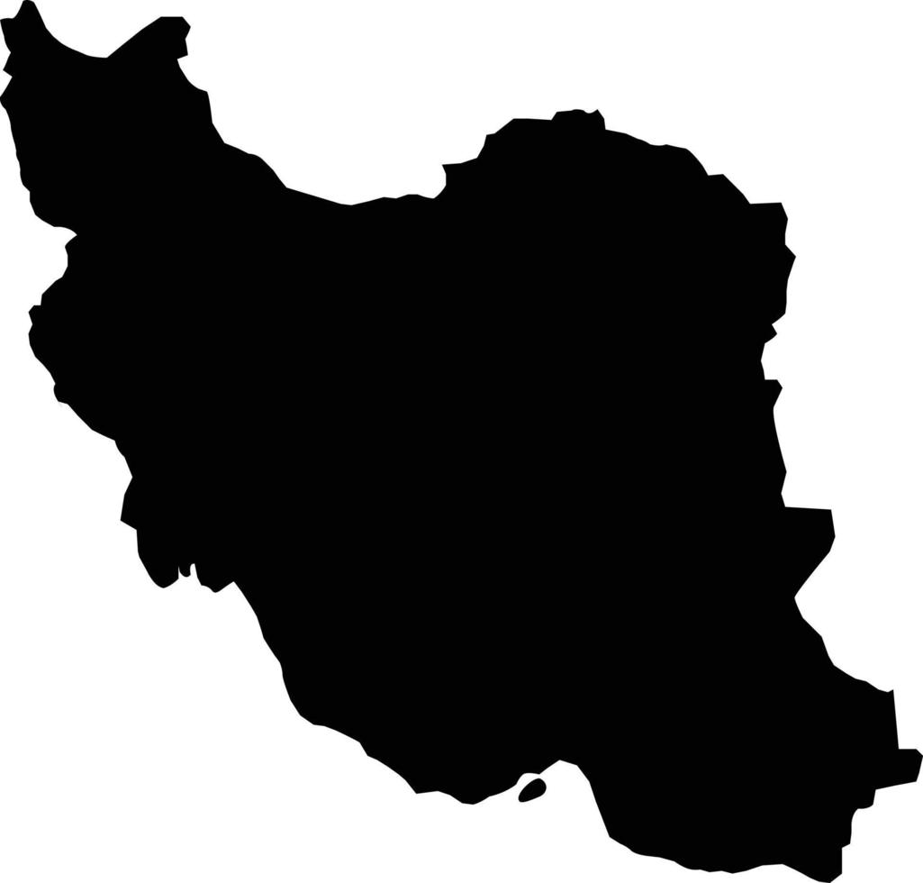 mapa vectorial de asia irán estilo minimalista dibujado a mano. vector