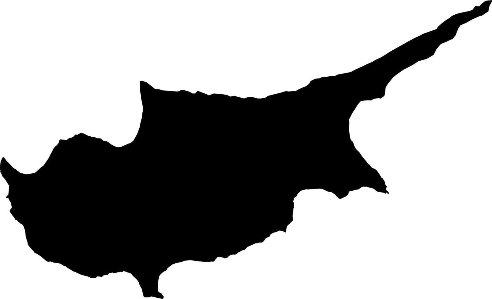 Cyprus map vector map.Hand drawn minimalism style.