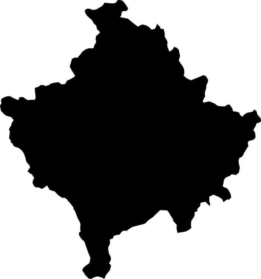 Kosova map vector map.Hand drawn minimalism style.