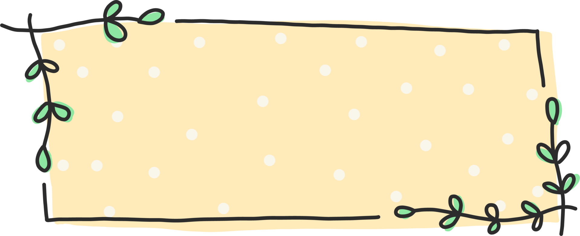 Leaf border cartoon doodle png