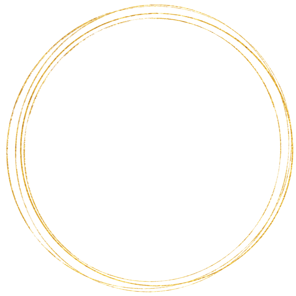 Gold circle frame texture and gradients png