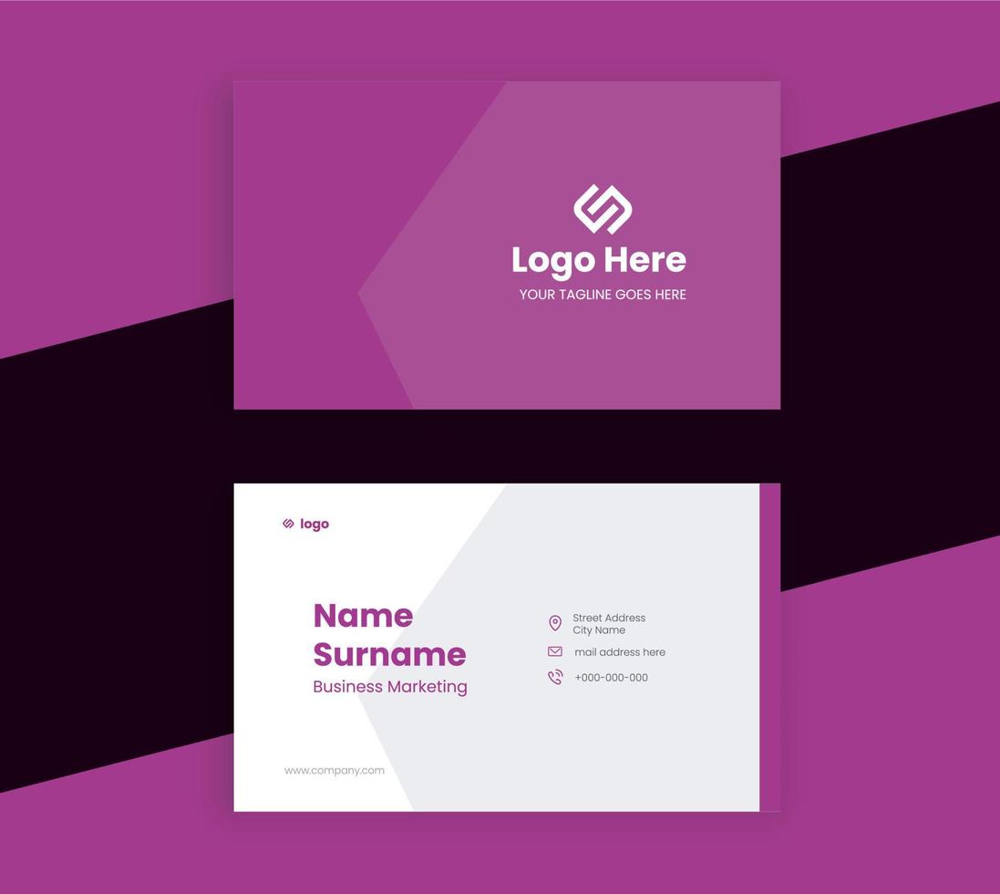 Modern professional business card design vector