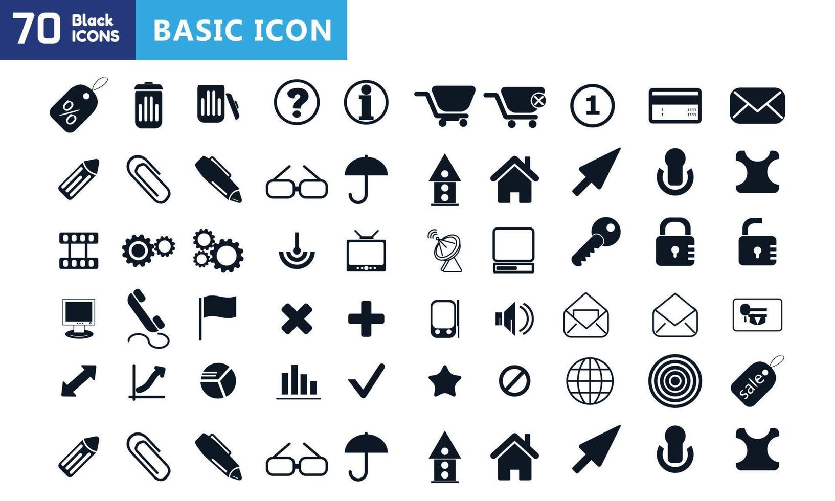 Icons for mobile and web. High quality pictograms. Linear icons set of business, medical, UI and UX, media, money, travel, etc. vector