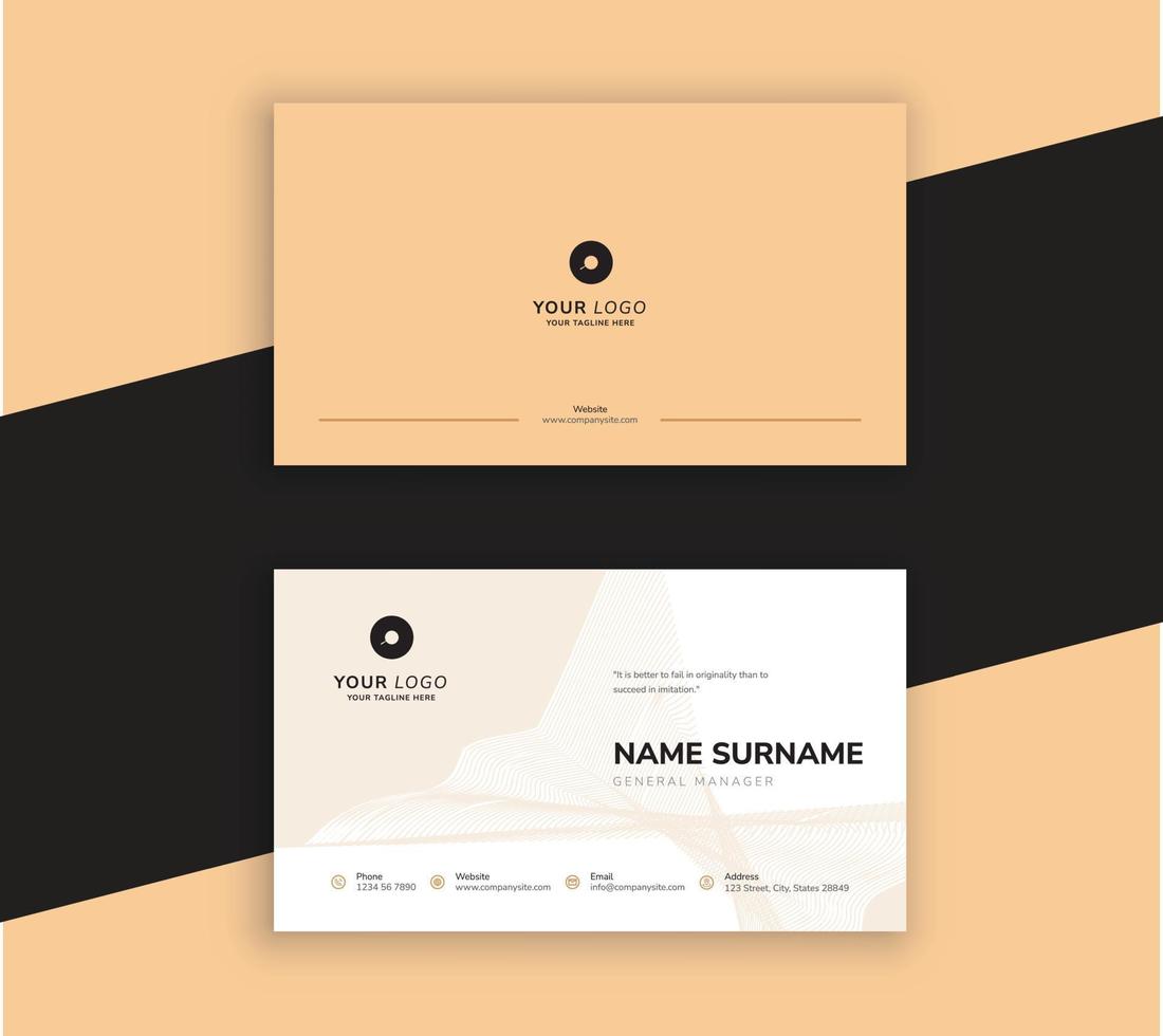 Modern professional business card design vector